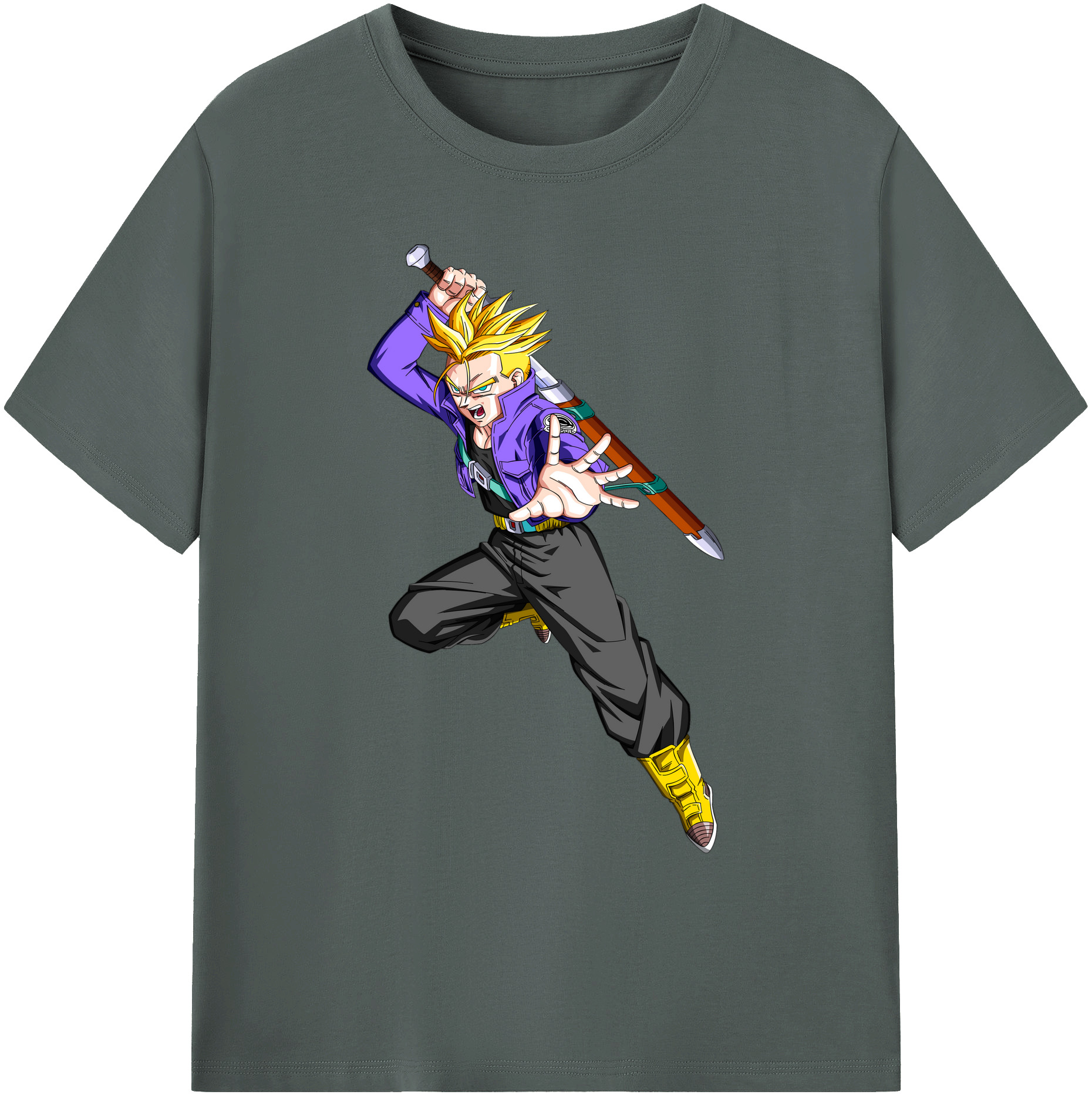（画像用） ドラゴンボール トランクス（Torankusu）DRAGON BALL Trunks 綿100％ メンズ半袖Tシャツ｜肌触りやわらか＆通気性